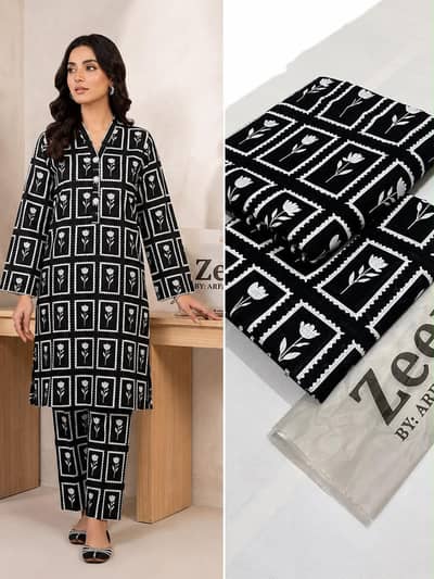 Zeen Printhainmed 2 Piece Lawn Suit – Premium Quality
