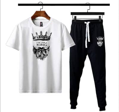 Men Printed crown beard tracksuit