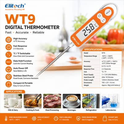 Digital food Thermometer price in pakistan WT9 Elitech
