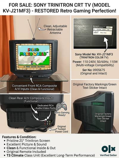 Used Sony Trinitron CRT Color TV - Good condition