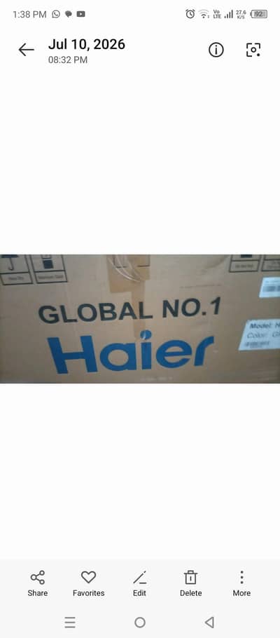 Haider D freezer new no open 100,%pack03204086160