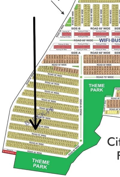 block FF near Theme park 5 Marla plot for sale Citi housing Gujranwala