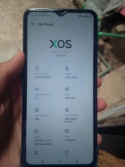 Infinix Note 12 Contact on what's app 03124848764