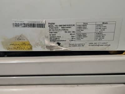 Haier DC Inverter 1.5ton R32