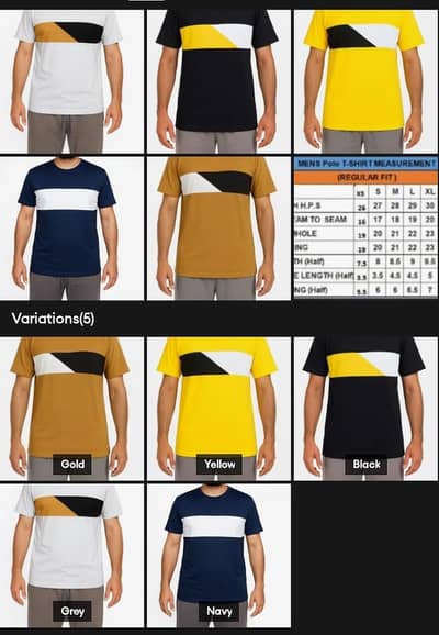 Men's Round Neck T-Shirt – Premium Jersey Fabric