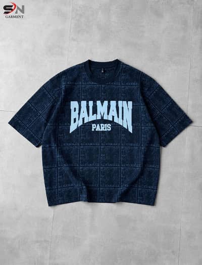Balmain Paris Oversized T-Shirt – Premium Cotton Tee – Black – Brand