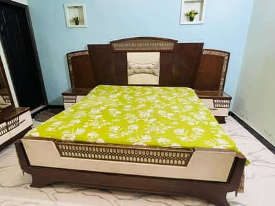 Wooden Bed for Sale – Good Condition | Used"