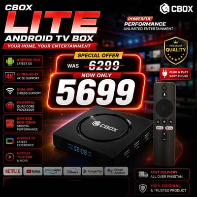 LATEST ANDROID TV BOX 8GB/128GB WITH VOICE REMOTE CONTROL
