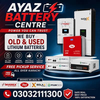 We Buy Old UPS Battery, Car Battery & Solar Battery Scrap Battery