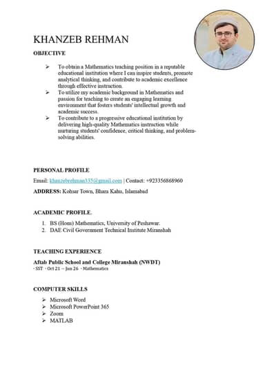 Mathematics teacher