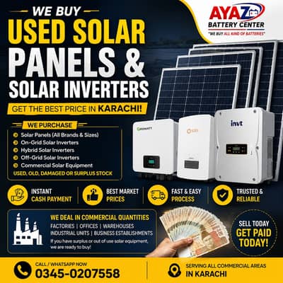 Solar Inverter Battery Panel Buyer In Karachi