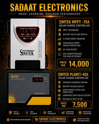 SIMTEK MPPT-70A Solar Charge Controller |SIMTEK Planet-40A Solar Charg