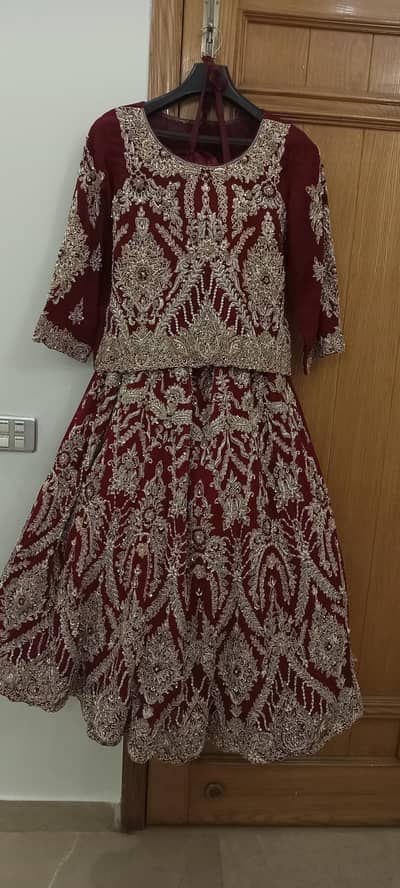 Heavily Embroidered Maroon Lehenga Choli