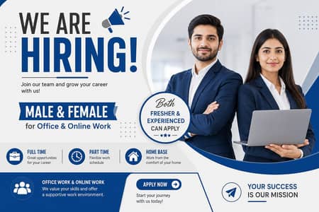 we are hiring male and female for online work