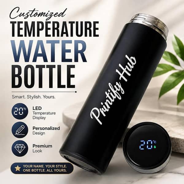 Customized Stainless Steel Temperature Water Bottle With Name