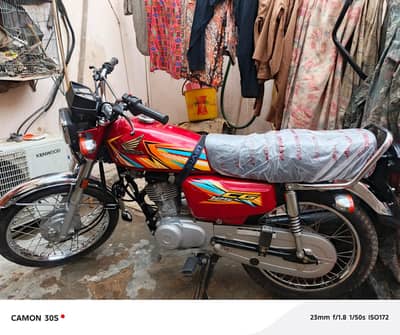 honda 125 red 2026 model register Karachi 03132778268