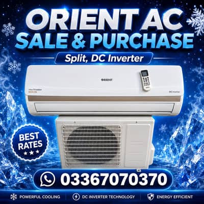 1.5 Ton DC Inverter AC Orient (0336/7070/370) with 1 Year Warranty UK