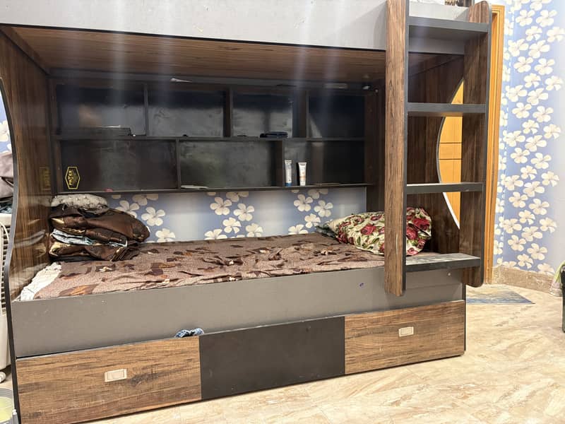 Bunk  Bed لکڑی کا دو منزلہ پلنگ 1