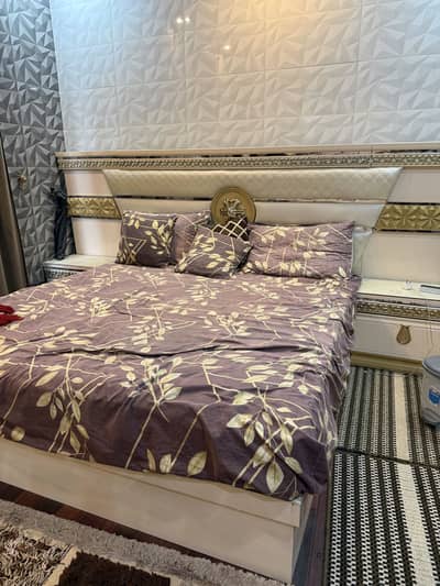 VIP Bed Set with wardrobe and Mirror Dresser