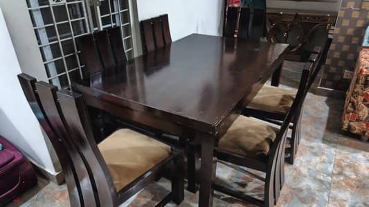 6 Seater Wooden Dining Table For Sale