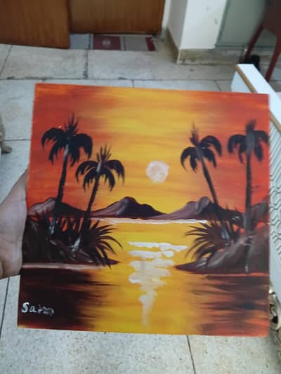 painting sunset