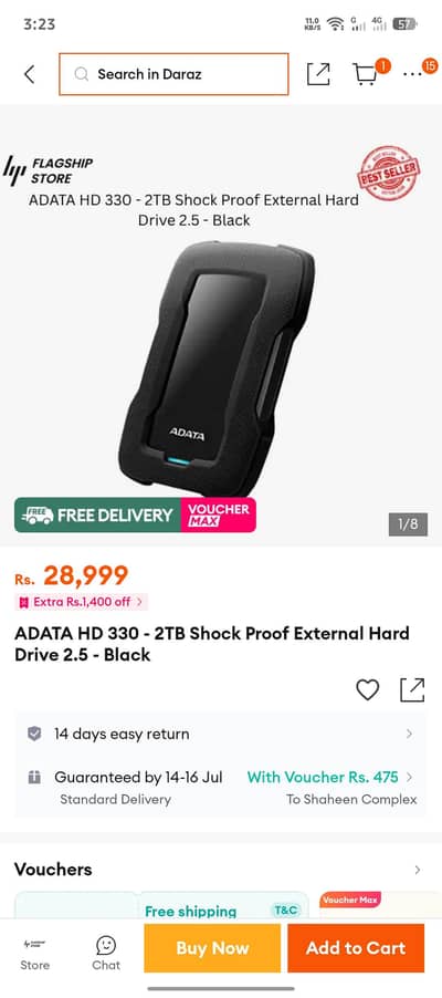 Adata 2tb portable just like new