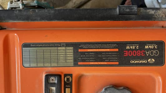 DAEWOO GENERATOR 3.0KW/KVA