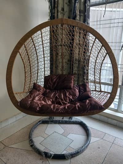 Rattan Hanging Egg Chair Swing with Stand