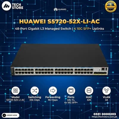 Huawei S5720-52X-LI-AC 48-Port Gigabit L3 Managed Switch