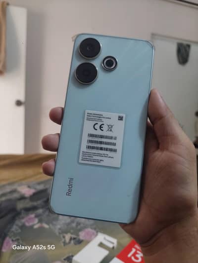 redmi 13 mobile with complete box phone in warranty