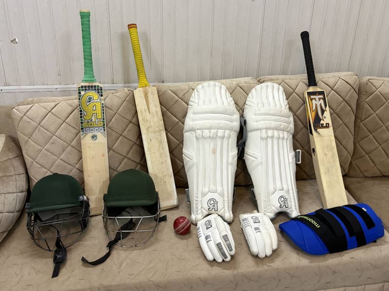 Complete Cricket Kit Set | Bats, Pads, Helmets, Gloves & Guard 1
