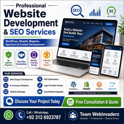 Affordable Website design & development with 1 Year Hosting & Domain