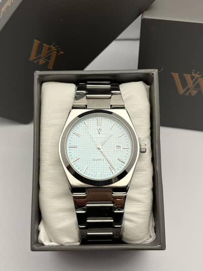 Tissot type watch Stainless steel with Ocean blue Dial