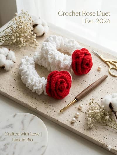 Beautiful Handmade Crochet Gajra | Traditional Floral Jewellery