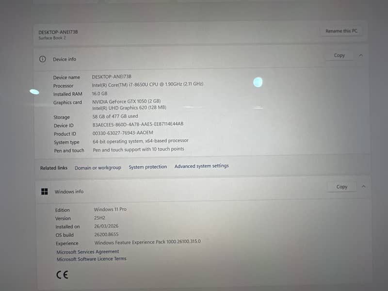 Microsoft Surface Book 2 4