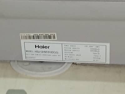 haier dc inverter 1 ton in working condition. model HSU-12HNF