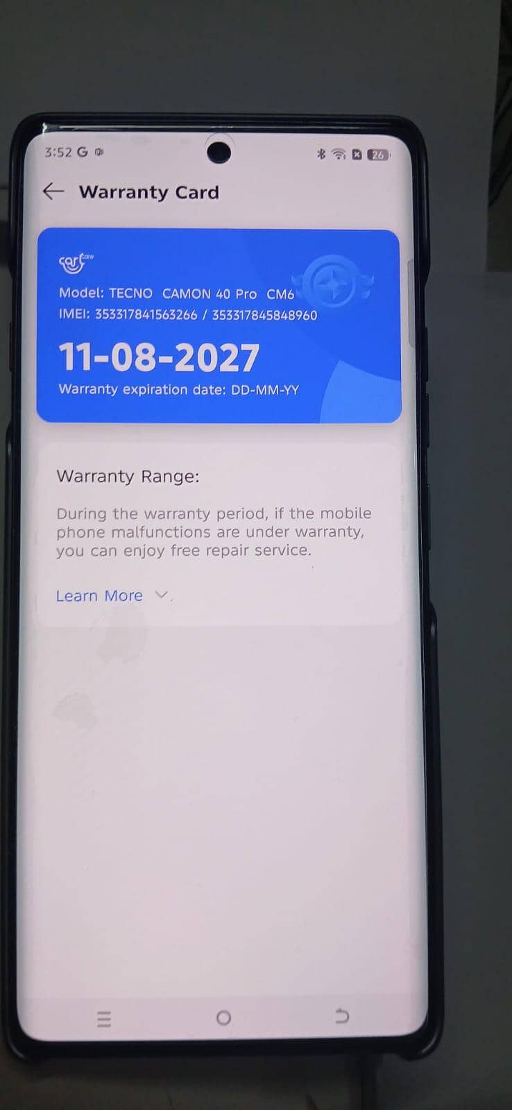Tecno CAMON 40 Pro 256GB + 8GB unused totaly 5