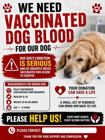 I need blood of a vaccinated dog