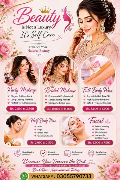 Professional Beautician Services at Home | Bridal Makeup, Party Makeup