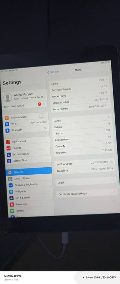 ipad air 1 32GB