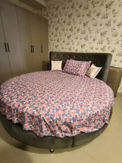 Velvet Round Bed For Sale