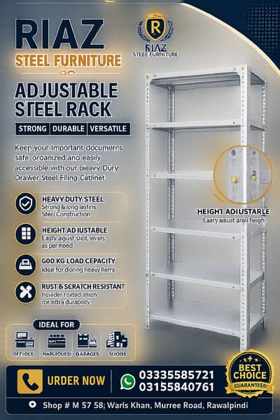 Steel Rack, Adjustable rack, heavy duty rack, shelve