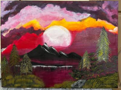 acrylic art painting for assignments