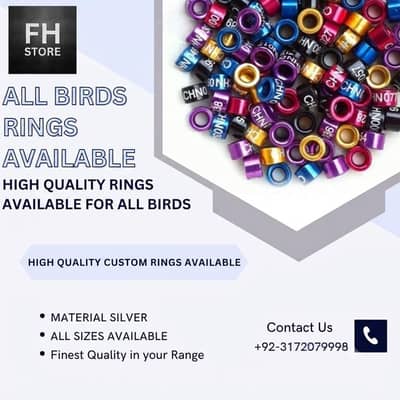 Customized Birds Rings Available
