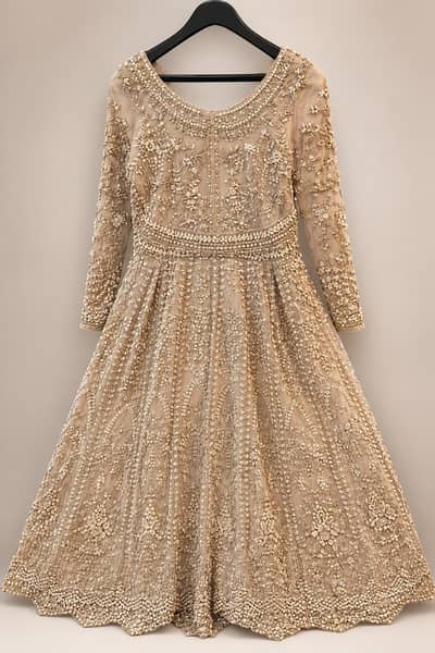 Elegant walima bridle maxi with heavy Embroidery & dupatta and trouser