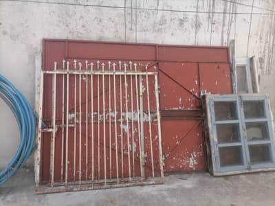 working condition double gate 2 types sheet gate and rod gate