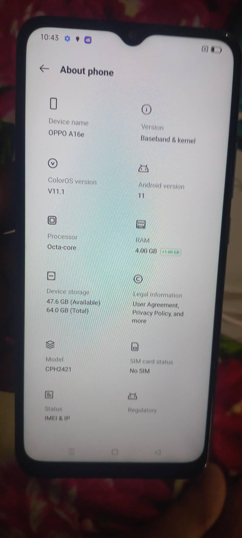 OPPO A16e 6