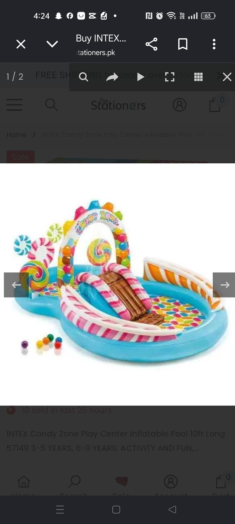 Intex inflatable candy pool 0