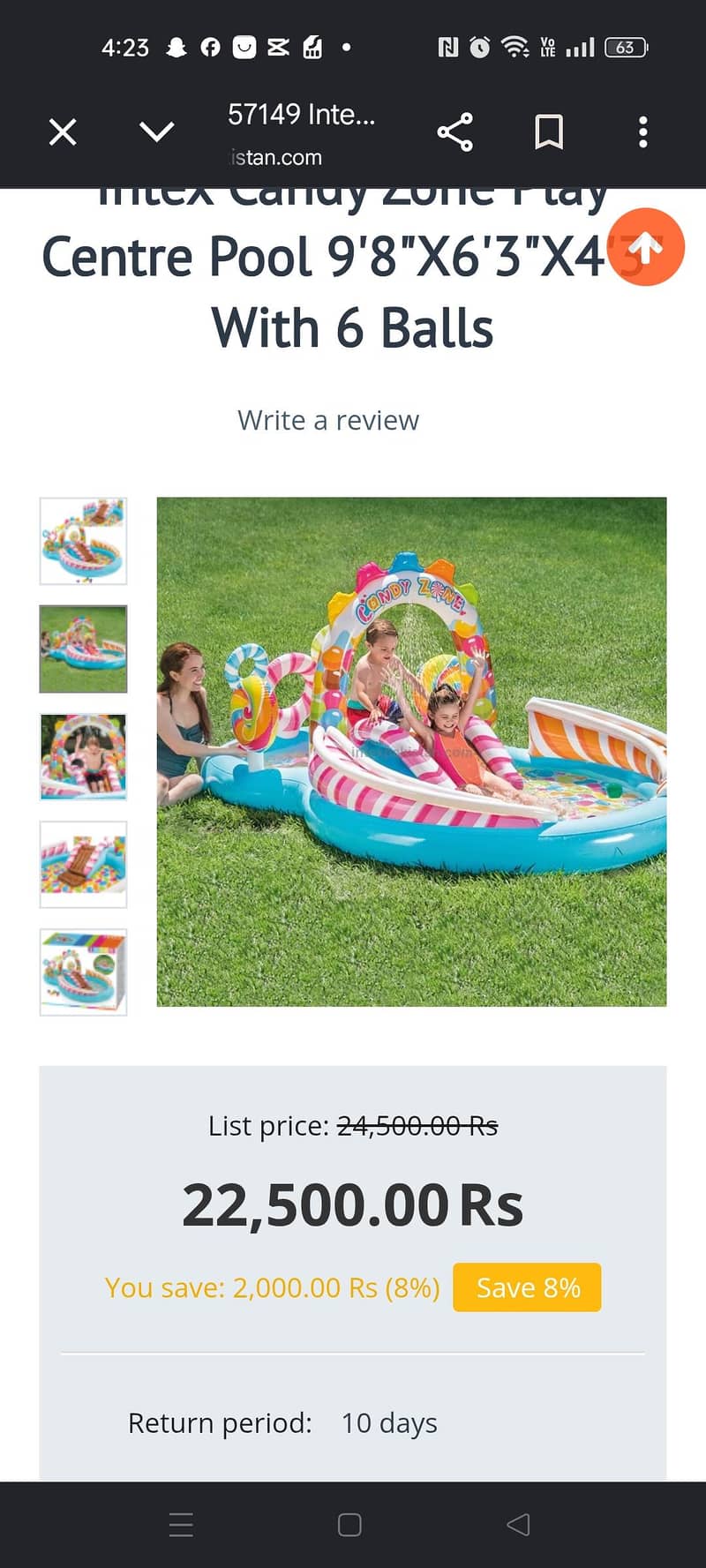 Intex inflatable candy pool 1