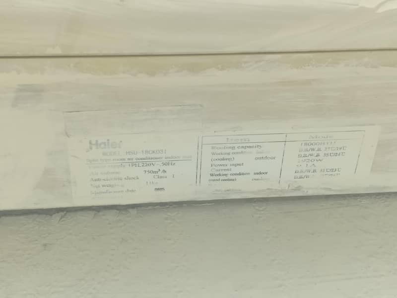 Haier split AC 1.5 ton 6